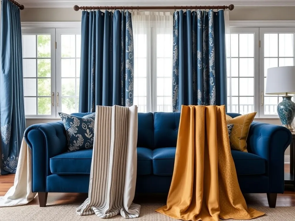 Jakie zasłony do granatowej kanapy wybrać? Oto najlepsze pomysły!