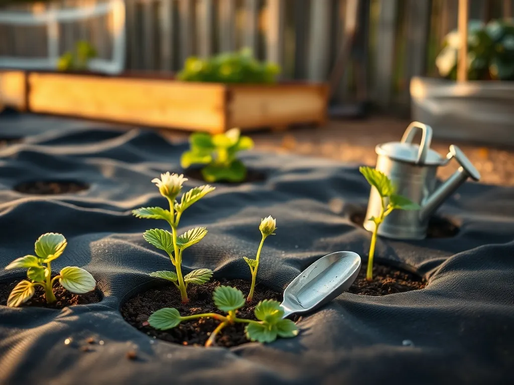 Jak sadzić truskawki na włókninie?