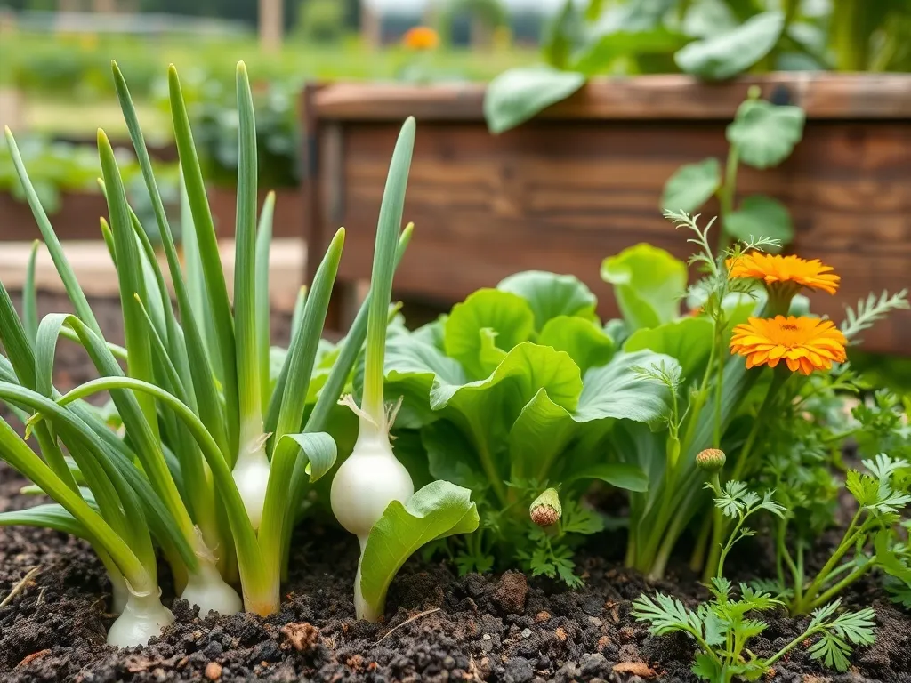 Co sadzić obok cebuli? Najlepsze rośliny towarzyszące