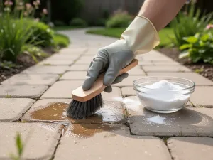 Złuszczający się lakier bezbarwny na karoserii samochodu z widocznymi narzędziami do naprawy w tle.